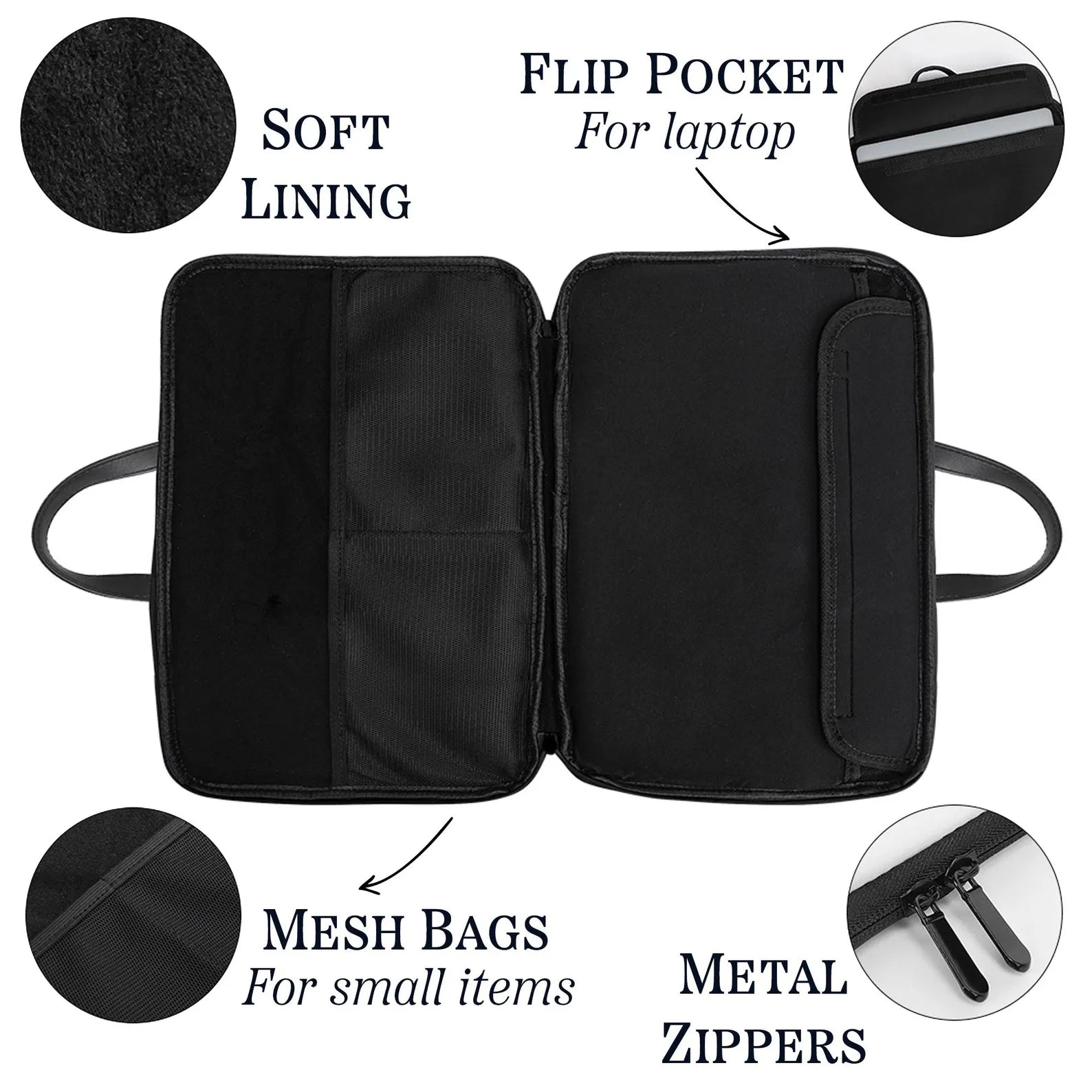 Ethnic abstract laptop sleeve with shoulder strap and handles